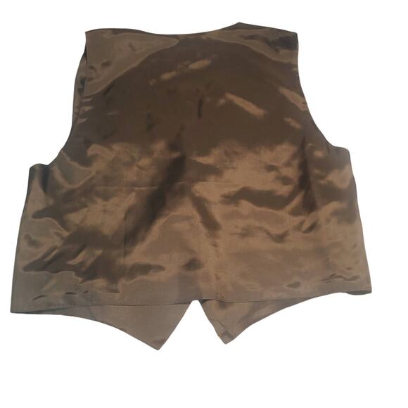 Vintage Perdue Boilermakers Size L 100% Silk Suit Vest Train Pete Mascot Brown - Picture 3 of 6